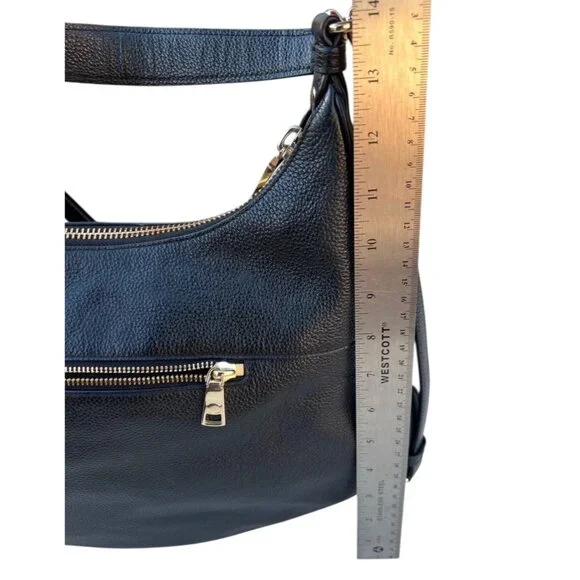 Coach Black Pebbled Leather Harley Hobo Crossbody Bag with Tag Adjustable Strap - Picture 12 of 16